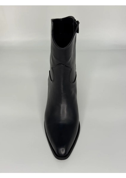 Luxe Kovboy Kadın Bot Siyah ve Kahverengi Büyük Numara Suni Deri Western Tarz modelleri