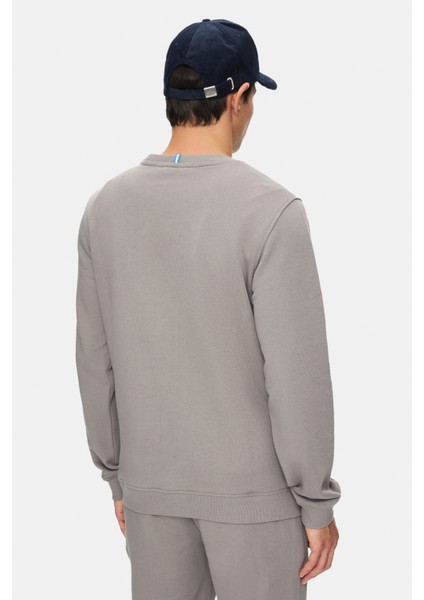 Valley Grafit Bisiklet Yaka Baskılı Standard Fit Erkek Sweatshirt modelleri