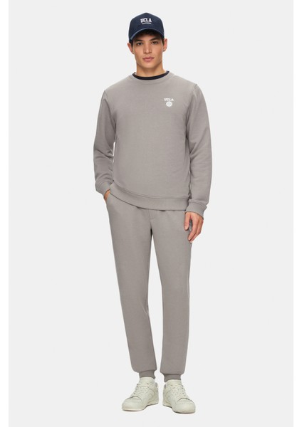 Valley Grafit Bisiklet Yaka Baskılı Standard Fit Erkek Sweatshirt fırsatları