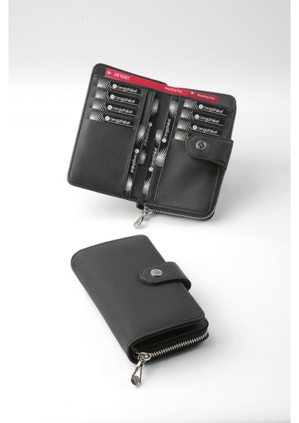 Mıknatıslı Orta Boy Kadın Cüzdan – 65231L - Siyah