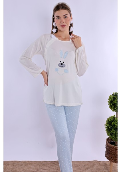 Mavi Hamile Lohusa Pijama Takımı indirimleri