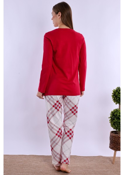 Vişne %100 Pamuk Hamile Lohusa Pijama Takımı modelleri