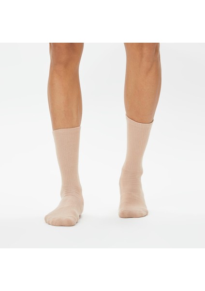 Unıted4 Unisex Gri/krem 3'lü Çorap modelleri