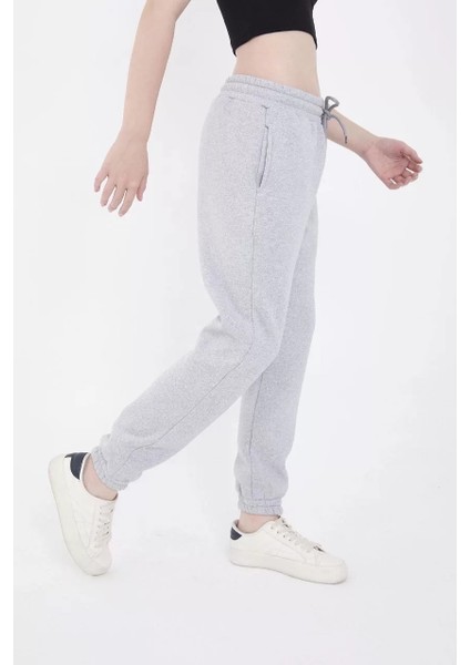 Üç Iplik Basic Lastikli Eşofman Pantolon - Gri fırsatları