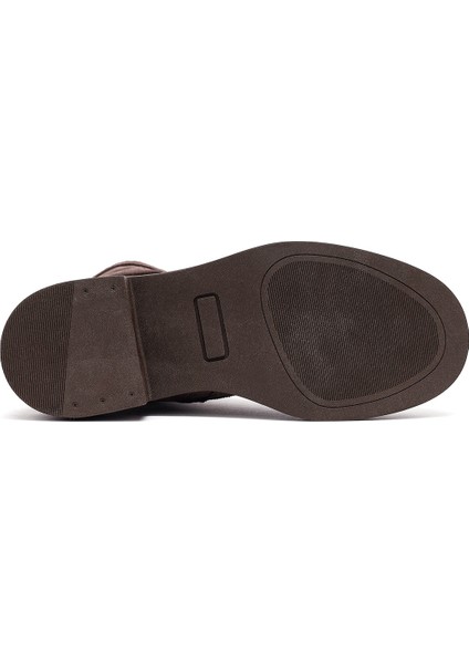 Kadın Vizon Fermuarlı Bağcıklı Süet Deri Postal Bot 25WFD202710 indirimleri