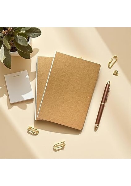 Tanıtım Özel Tasarım Kraft Kapaklı A5 Noktalı Not Defter - 180 Derece Açılabilir, Sırtı DIKIŞLI,%100 El Işçiliği, Ofis Için Ideal, Planlayıcı (Noktalı) indirimleri
