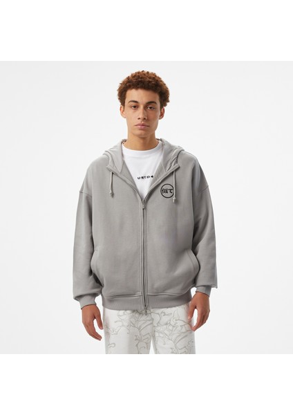 Unıted4 Erkek Gri Oversize T-Shirt