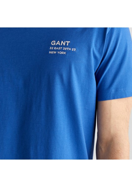 Erkek Lacivert Regular Fit Bisiklet Yaka Logolu T-Shirt indirimleri