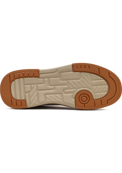 Erkek Beyaz Bağcıklı Kalın Tabanlı Deri Sneaker 25WFD6124FT fırsatları