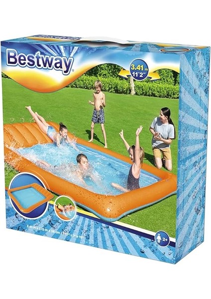 Kaydırmalı Çocuk Havuzu 341 x 213 x 38 cm Renkli 53080 fırsatları