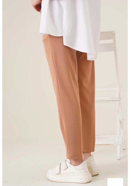 Kadın Tam Kalıp Basic Eşofman Pantolon - Kahverengi modelleri