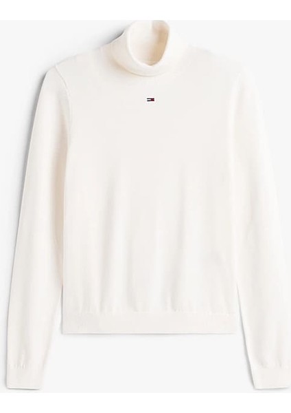 Kadın Essential Slim Fit Balıkçı Yaka Kazak - Kırık Beyaz indirimleri