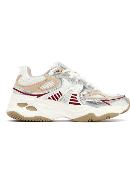 Kadın Bej Bağcıklı Kalın Tabanlı Sneaker 25AFD494214