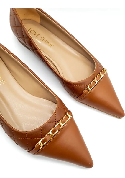 Aloria Kadın Kapitone Zincir Tokalı Babet Modern Detaylı Tasarım fiyatları