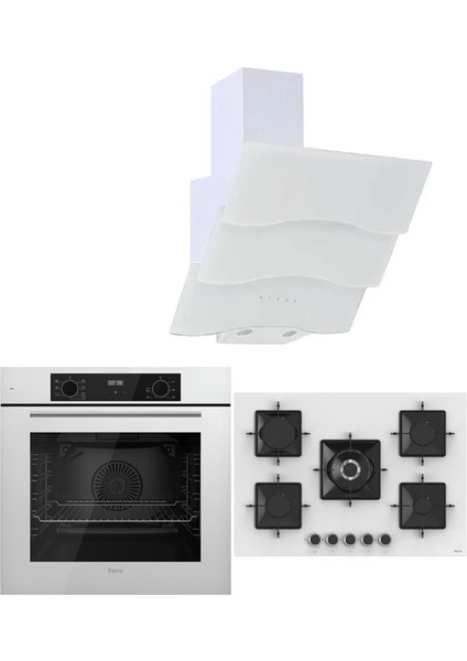 Icon Plus 75 Serisi 3lü Cam Ankastre Set (QBL63CB-SS036-BSPR600)