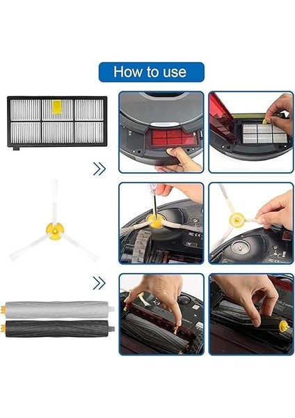 600-800-900 Serileri Irobot ile Uyumlu 800 850 851 860 865 866 870 871 876 880 885 886 890 891 896 900 960 960 966 99 80 990 Modelleri Yan Fırça Yedek Parça Seti-3 Adet fırsatları