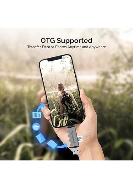 Sd, Micro Sd Kart Okuyucu, USB Tip C 3.2 Gen 1 Kart Okuyucu, 5gbps Yüksek Hızlı Harici Kart Okuyucu, Otg Adaptörü, Mmc/tf/sdxc/sdhc/micro Sdhc/micro Sdxc, Pc, Vb. Için (Cr-Bca2) Destekler fırsatları