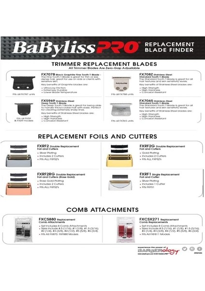 Babylisspro Saç Kesme Makinesi Koruyucu Başlıkları