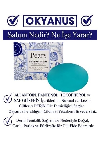 Pears Gliserinli Okyanus Sabunu, 120 Gram