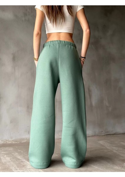 Palazzo Bol Paça Eşofman Pantolon - Yeşil modelleri