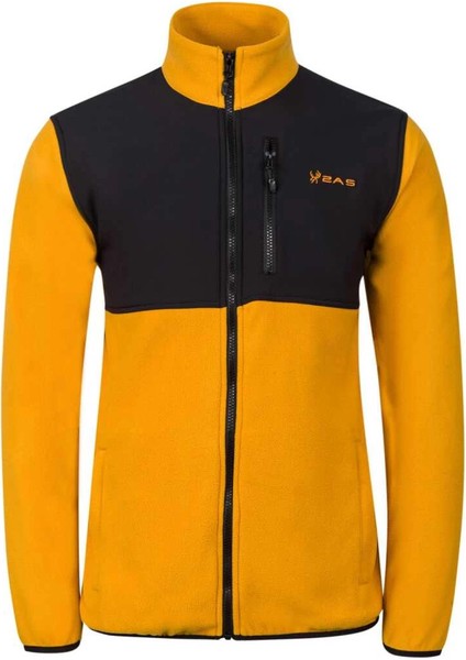 Cliff Erkek Parçalı Ince Polar Sweatshirt Hardal