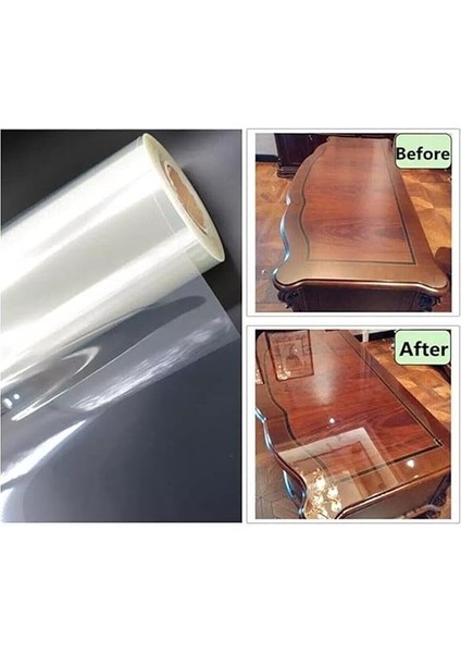 Şeffaf Parlak Yapışkanlı Folyo Koruma Folyosu 61 cm 61 cm x 10 Metre indirimleri