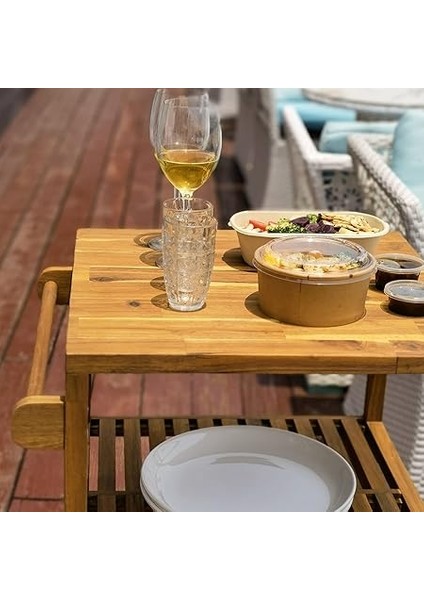 Masif Akasya,holger Mutfak Servis ARABASI,520X520X850 Mm,altın Tik fırsatları