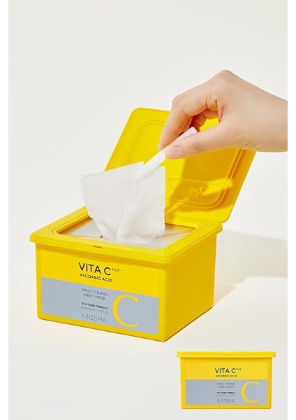 C Vitamini İçerikli Leke Karşıtı Vita C Plus Daily Toning Maske 1 lt Akneli Ciltler İçin