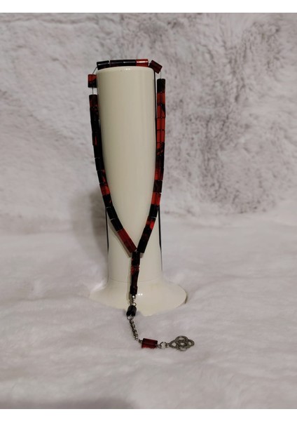 Kesim Kırmızı-Siyah Ateş Kehribar Tesbih modelleri