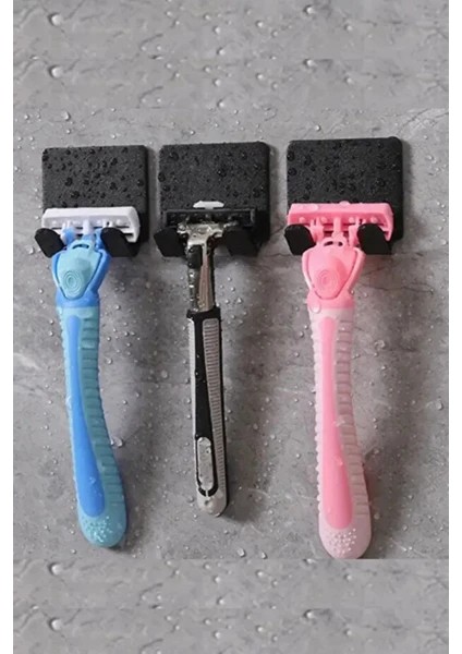 Permatik Tutucu - Yapışkanlı Banyo Düzenleyici - Jilet Tutucu Aparat - Çok Amaçlı Banyo Askısı