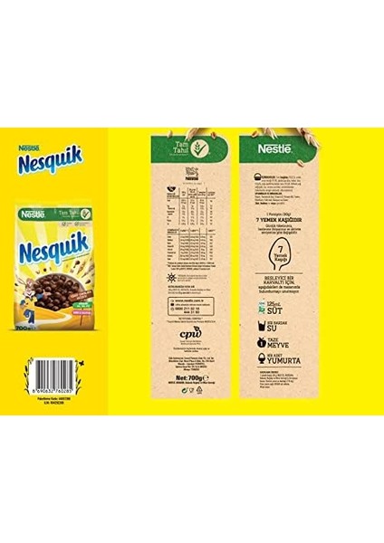 Nesquik Nestle Kakaolu Buğday ve Mısır Gevreği, 700 G fiyatları
