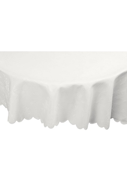Ayana Yuvarlak Masa Örtüsü Ekru 150CM