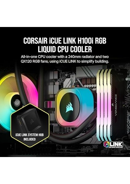Icue Lınk H100I Rgb Aıo Sıvı Işlemci Soğutucusu (CW-9061001-WW) fiyatları