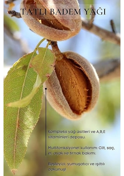 Natural Tatlı Badem Yağı Soğuk SIKIM%100 Saf 30 ml modelleri