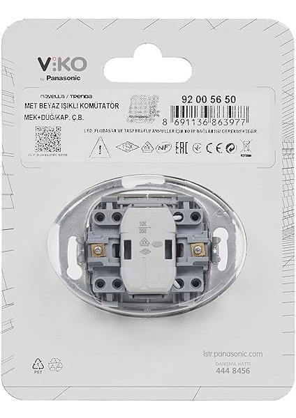Novella Trenda Metalik Beyaz Mekanizma+Düğmekapak Çabuk Bağlantı Işık Komütatör fiyatları