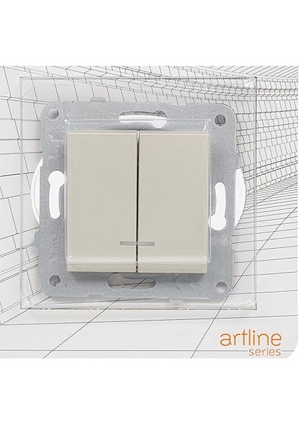 Novella Trenda Metalik Beyaz Mekanizma+Düğmekapak Çabuk Bağlantı Işık Komütatör modelleri