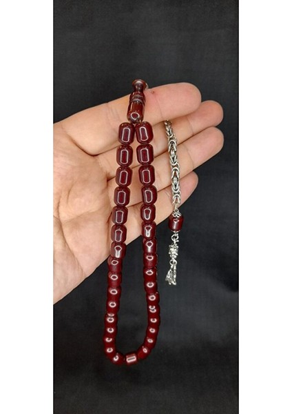 Çubuk Kehribar Tesbih Koyu Kahverengi Kapsül Kesim T-437 fırsatları