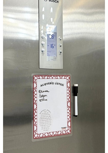 Yaz Sil Bereket Duası Magnet Alışveriş Listesi Buzdolabı Notluk Bereket Duası Hediye modelleri