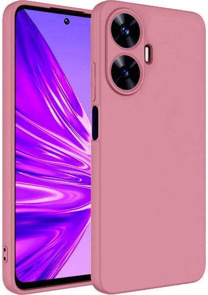 Realme C55 Kılıf Nxxa Mara Laaakan Kapak-Pembe