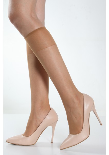 2'li Likralı 15 Den Dizaltı Çorap