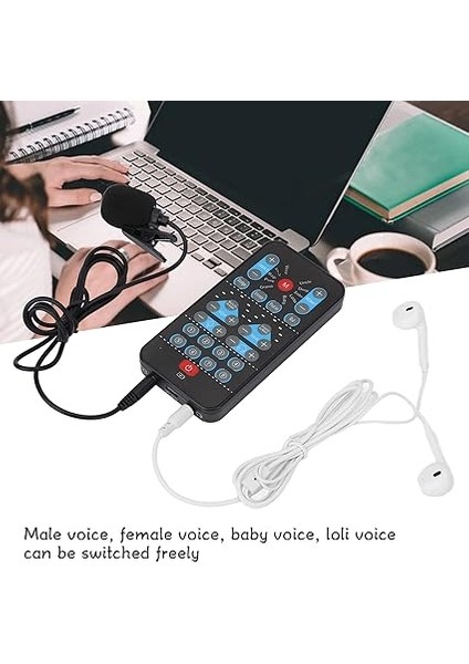 Ses Değiştirici, Taşınabilir Mini El Tipi Ses Değiştirici 8 Ses Efekti Ses Kartı Değiştirici Desteği Çoklu Dil Güzelleştirme, 8 Ses Efekti, Cep Telefonları, Bilgisayarlar Için Uygun modelleri