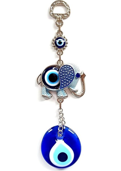 Nazar Boncuklu Filli Mini Duvar Süsü