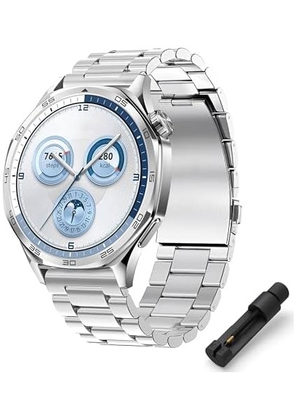 22MM ile Uyumlu Saatler Için Paslanmaz Çelik 46MM Baklalı Kordon (Gt5 Pro/gt5/gt4/ 4 Pro/gt3/gt3 Pro/gt2/gt2 Pro) Galaxy (Gear S3/ 46MM) modelleri