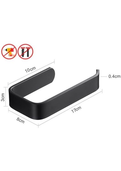 Banyo Yapışkanlı Lüks Tasarım Lamalı Tuvalet Kağıtlığı Siyah modelleri