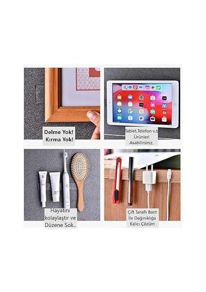 Fonksiyonlu Şeffaf Çift Taraflı Bant Yıkanabilir 3 M x 3 cm x 2 mm modelleri