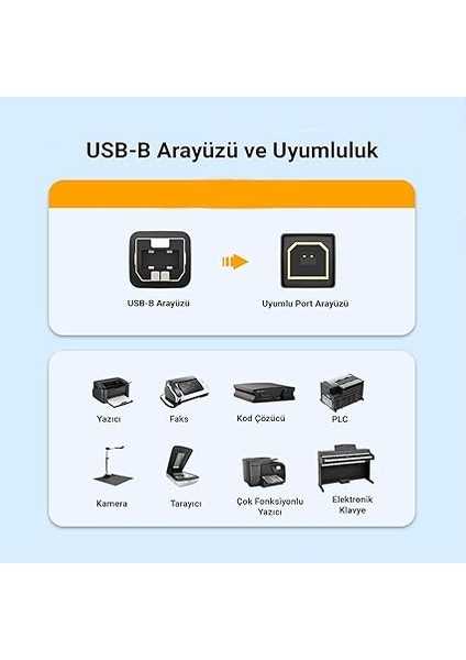 2.0 Yazıcı Printer Kablosu - 10 Metre indirimleri