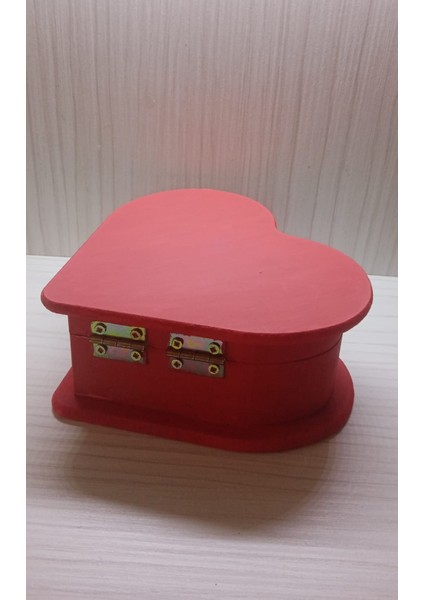 Ev Hediyesi Ofis Hediyesi Arkadaşa Doğum Günü Hediyesi Kalpli Ahşap Çok Amaçlı Saklama Kutusu