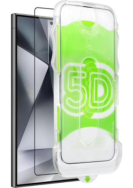 Aksesuar Samsung Galaxy S Serisi ile Uyumlu Otomatik Hizalama Özellikli Ekstra Güçlendirilmiş Tam Koruma Sağlayan Pürüzsüz Lazer Kesim Premium Ekran Koruyucu Kırılmaz Cam (Samsung Galaxy S25 Plus)