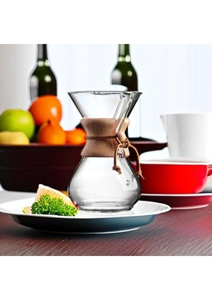 Ahşap Boyunlu Kahve Sürahisi - 6 Fincan. indirimleri