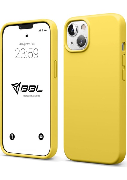 Kılıf Ince Sıvı Silikon 3 Katmanlı Tam Kaplamalı Yumuşak Jel Kauçuk Kılıf Kapak, Açık Sarı (15 Plus) (27)